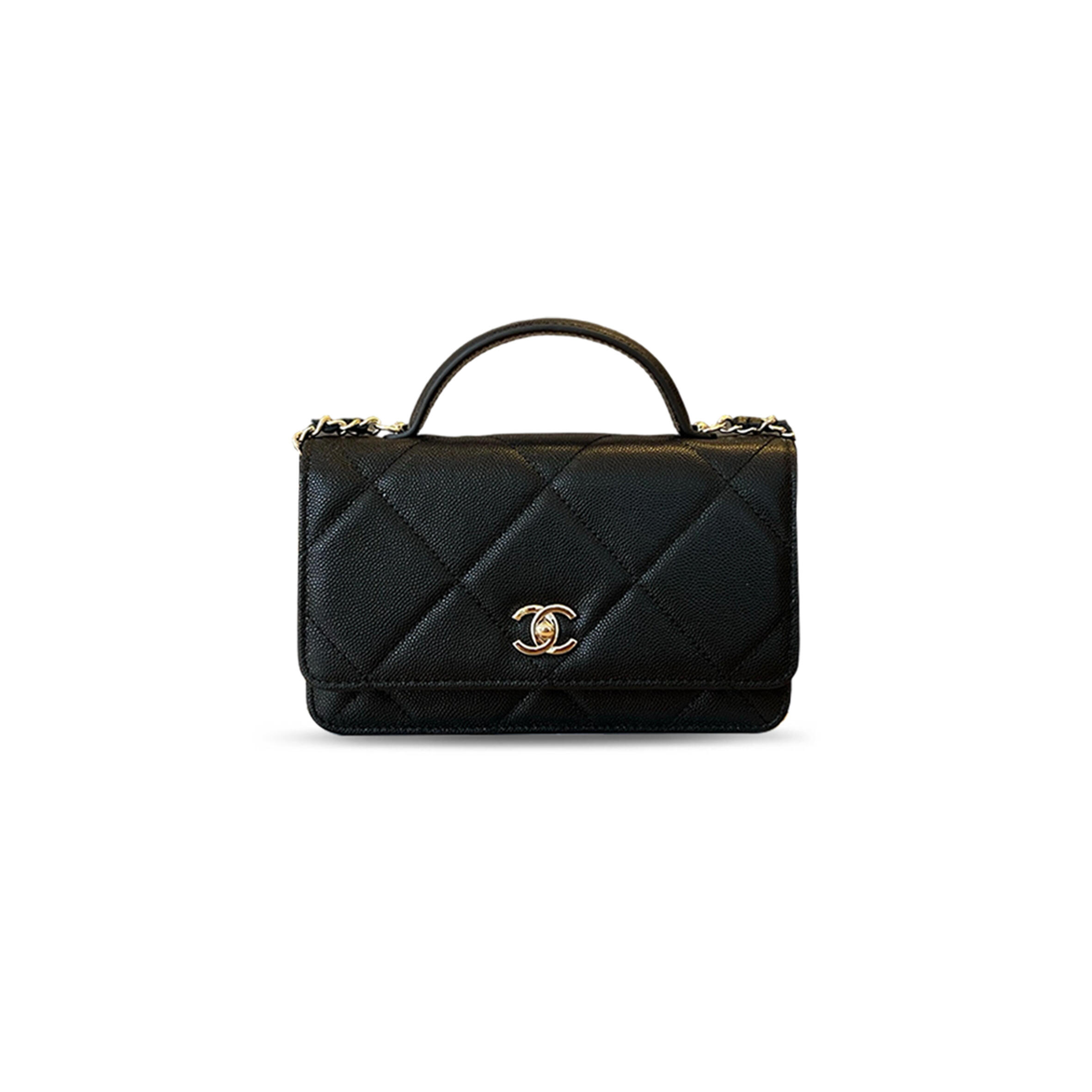 CHANEL MASTER 25K HANDLE WITH LARGE DIAMOND PATTERN CHAIN WOC A96171 (19*12*4cm)